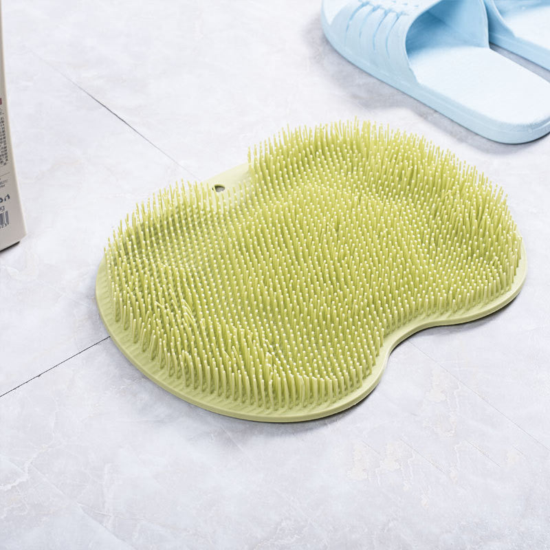 Silicone Bath Massage Brush Back Rube Foot Rub Pad Body Cleaning Brush - Alvioni