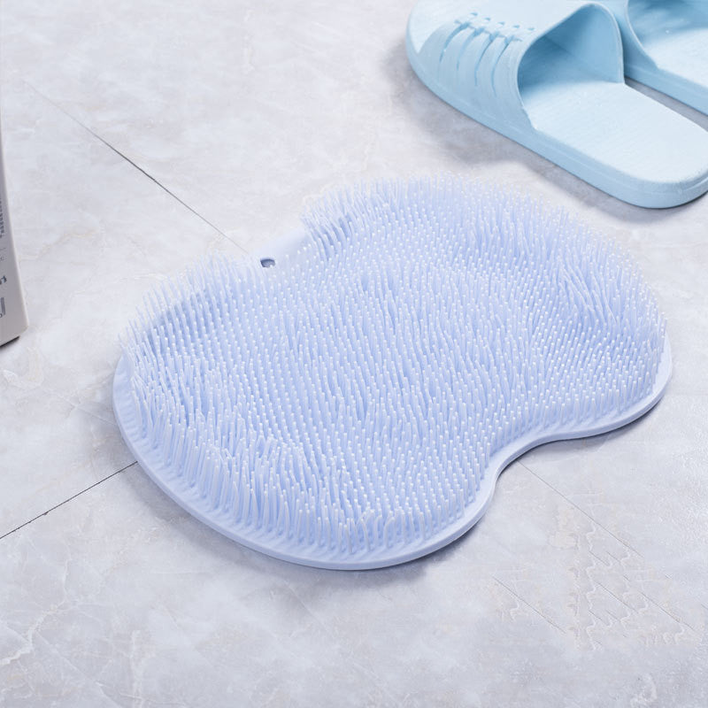 Silicone Bath Massage Brush Back Rube Foot Rub Pad Body Cleaning Brush - Alvioni