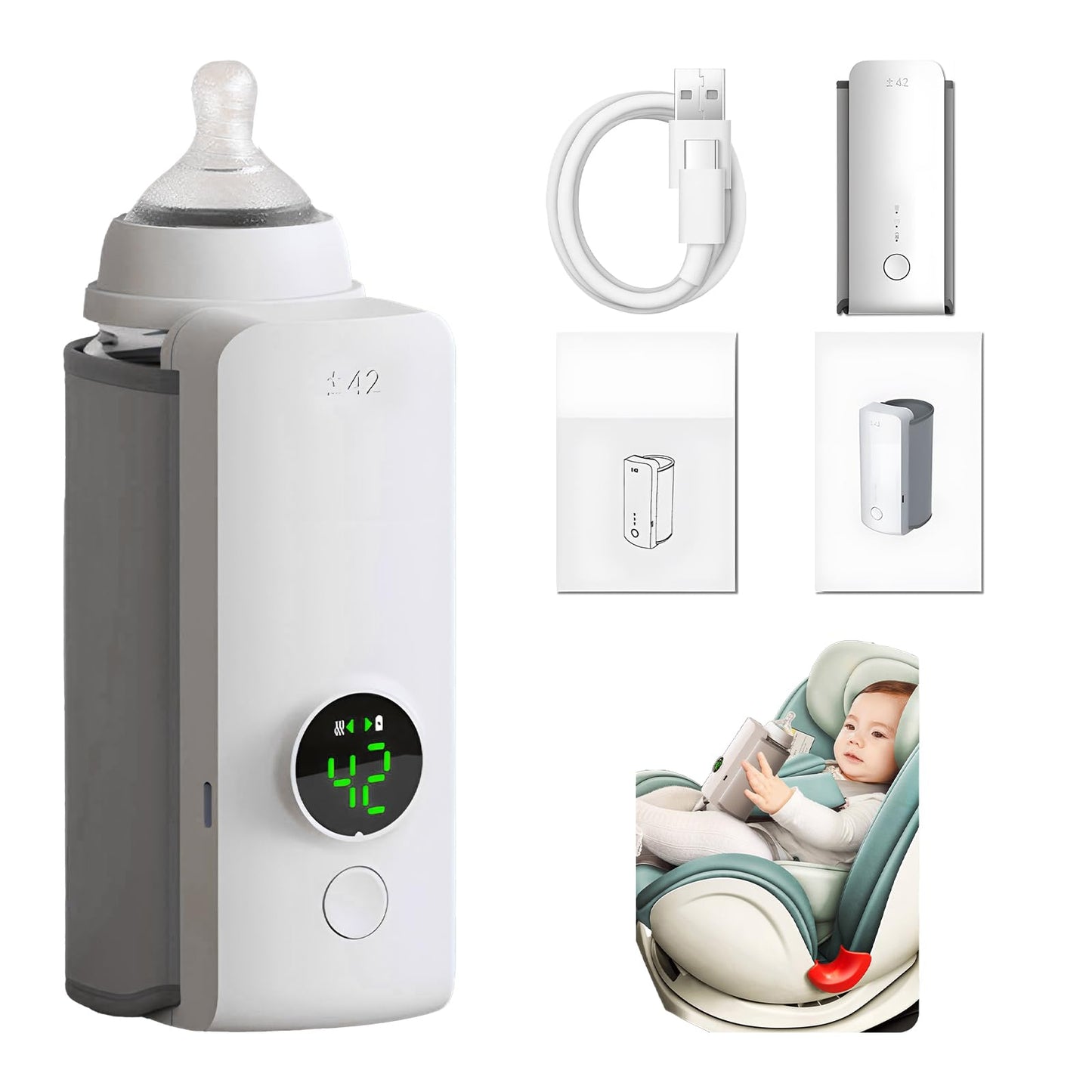 Baby Portable Bottle Warmer-Fast, Easy to carry - Alvioni