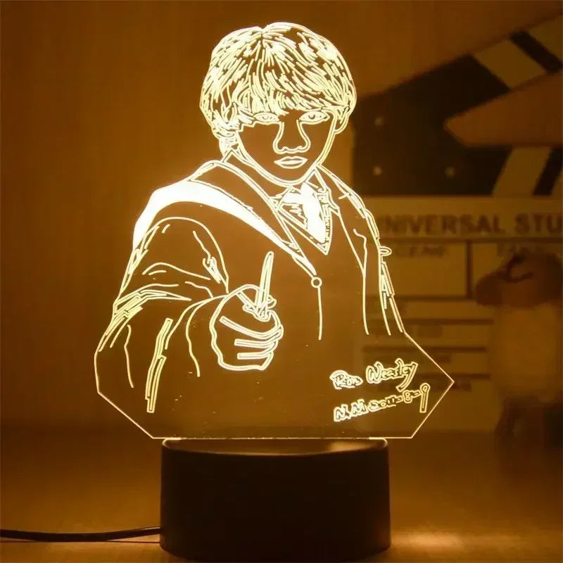 Harrys Pottered Toys 3D Anime Night Lamp