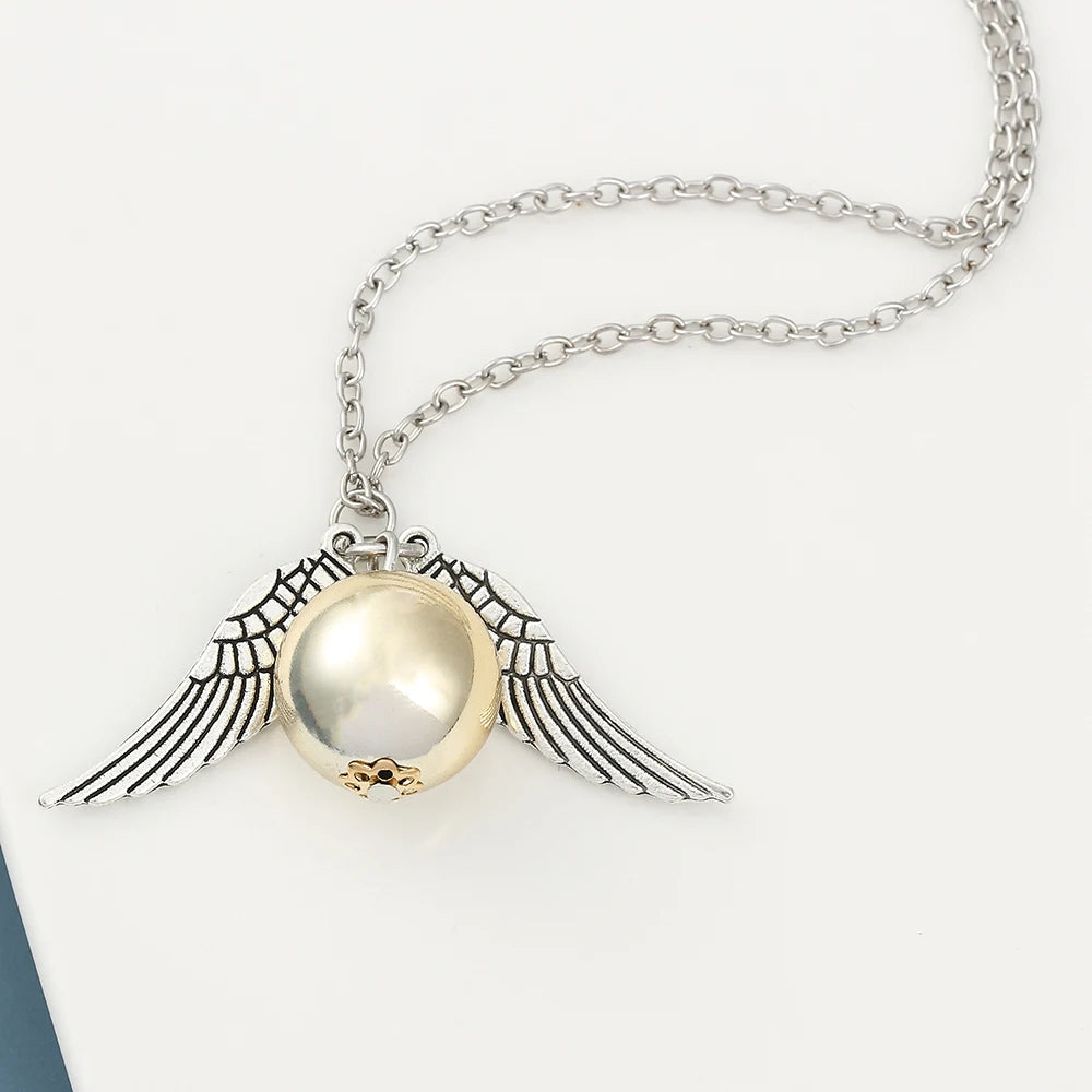 Harry Potter Golden Snitch Necklace Metal DIY Pendant
