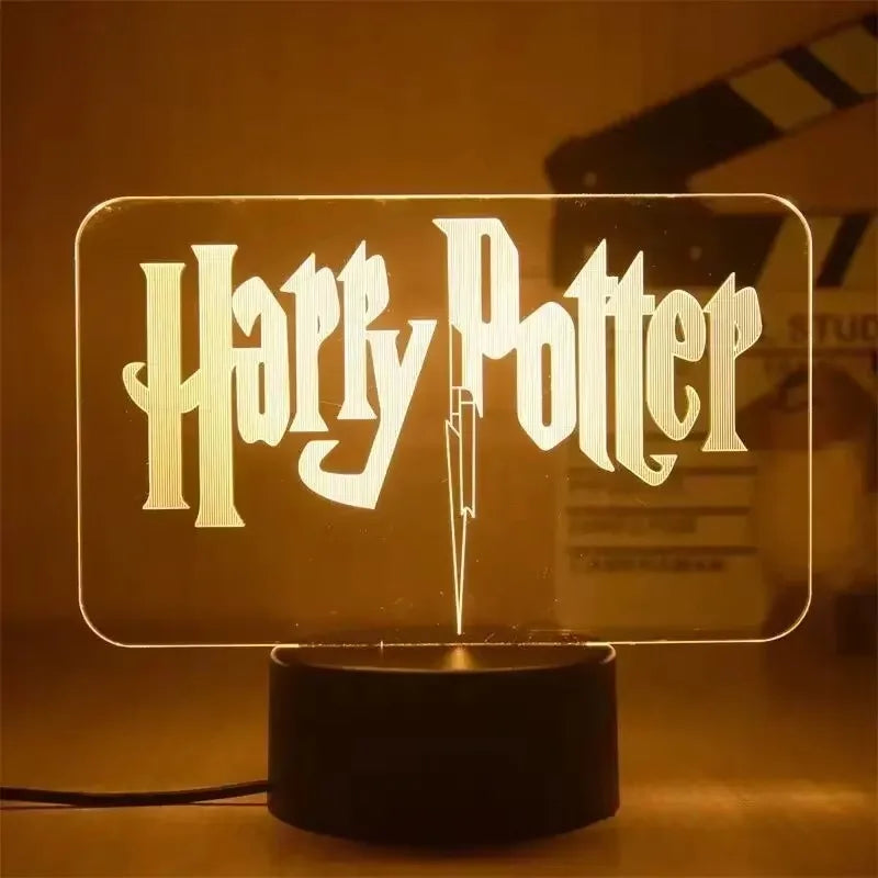 Harrys Pottered Toys 3D Anime Night Lamp