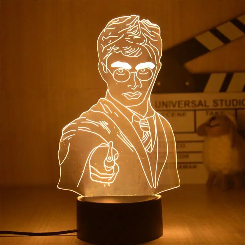 Harrys Pottered Toys 3D Anime Night Lamp