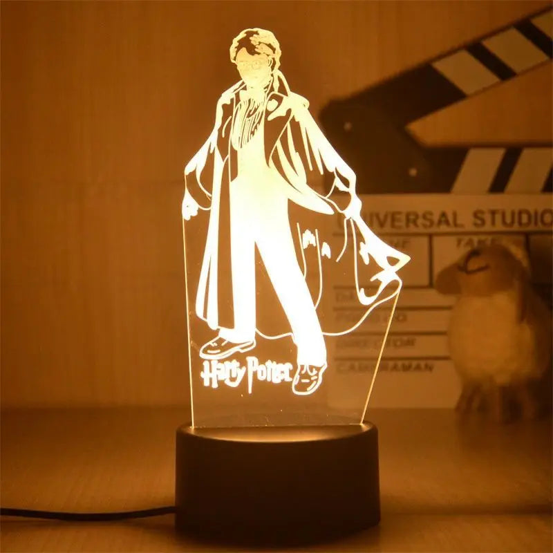 Harrys Pottered Toys 3D Anime Night Lamp