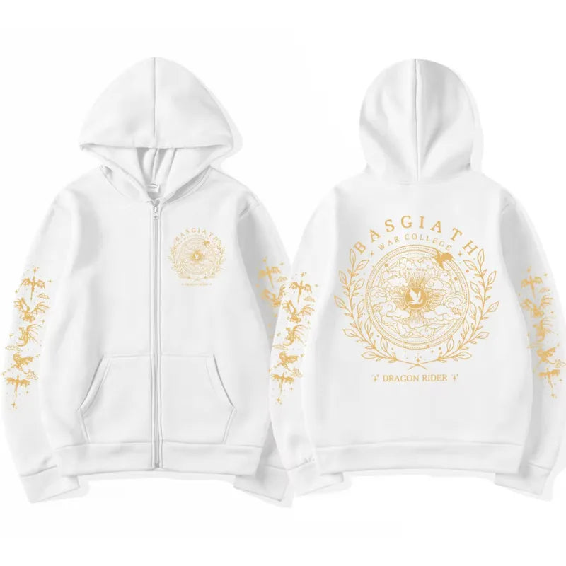 Harajuku Basgiath War Zip Up Hoodies Zipper Jacket