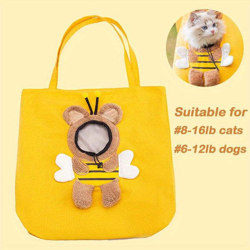 Portable Breathable Little Bee Design Cat & Dog Carrier Pets Bags - Alvioni