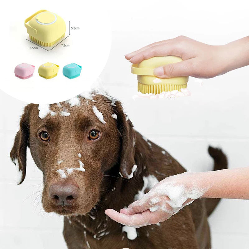 Silicone Dogs & Cat Bathroom Bath Massage Cleaning Brush - Alvioni