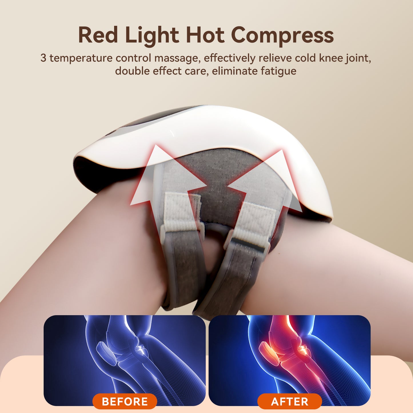 Knee Massager Heat & Vibration Pain Relief & Portable