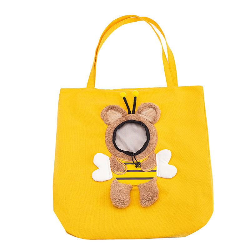 Portable Breathable  Little Bee Design Cat & Dog Carrier Pets Bags - Alvioni