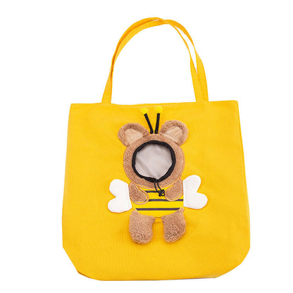 Portable Breathable  Little Bee Design Cat & Dog Carrier Pets Bags - Alvioni