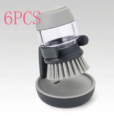 Dishwashing And Pot Washing palm Brush With Liquid Soap - Alvioni