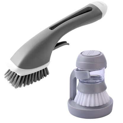 Dishwashing And Pot Washing palm Brush With Liquid Soap - Alvioni