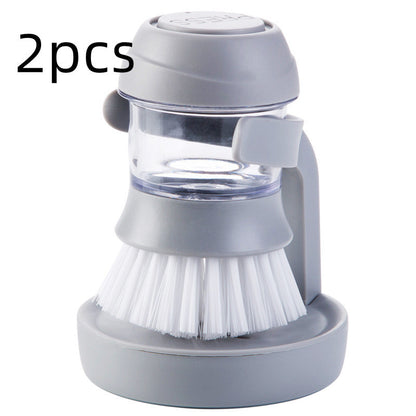 Dishwashing And Pot Washing palm Brush With Liquid Soap - Alvioni