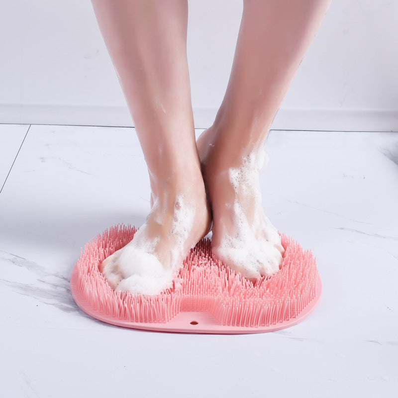 Silicone Bath  Massage Brush Back Rube   Foot Rub Pad Body Cleaning Brush - Alvioni