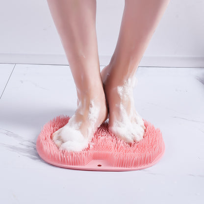 Silicone Bath  Massage Brush Back Rube   Foot Rub Pad Body Cleaning Brush - Alvioni