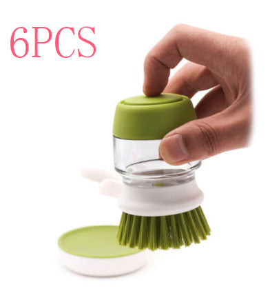 Dishwashing And Pot Washing palm Brush With Liquid Soap - Alvioni