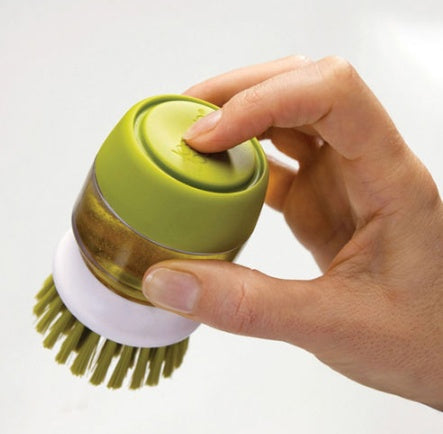 Dishwashing And Pot Washing palm Brush With Liquid Soap - Alvioni
