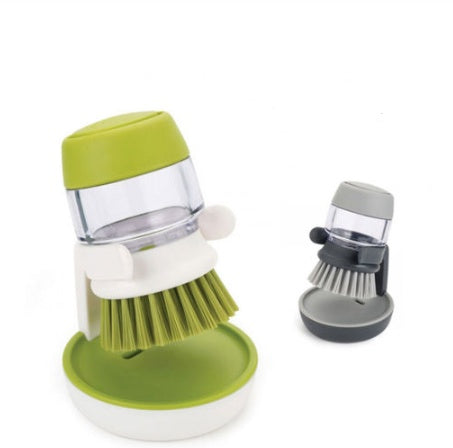 Dishwashing And Pot Washing palm Brush With Liquid Soap - Alvioni