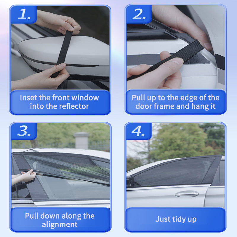 Anti-mosquito Fabric Shield UV Car Side Window Sunshades Protector - Alvioni