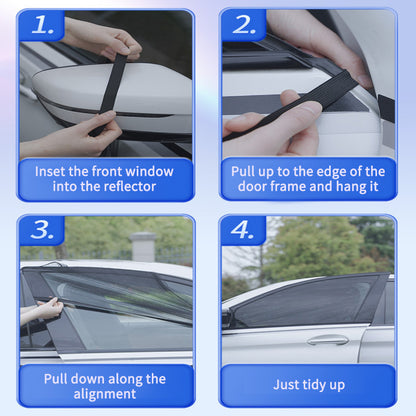 Anti-mosquito Fabric Shield UV Car Side Window Sunshades Protector - Alvioni