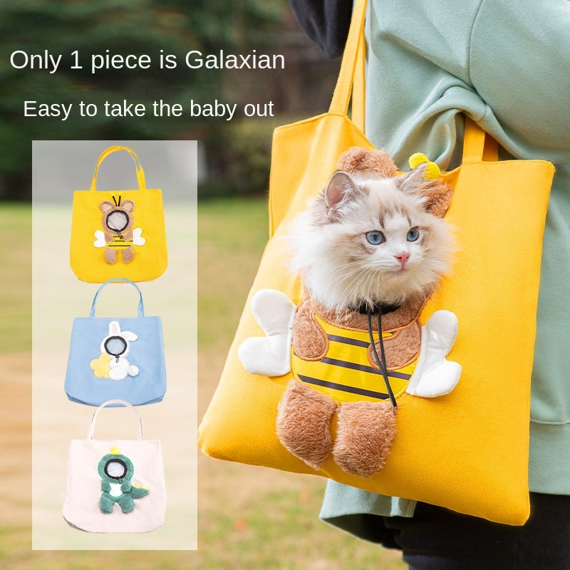 Portable Breathable  Little Bee Design Cat & Dog Carrier Pets Bags - Alvioni