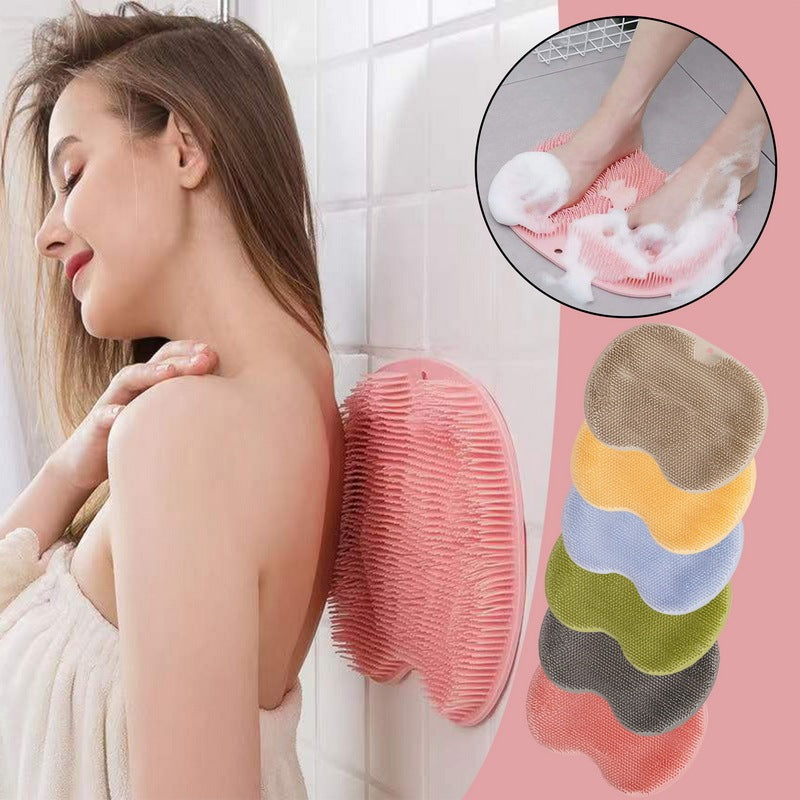 Silicone Bath  Massage Brush Back Rube   Foot Rub Pad Body Cleaning Brush - Alvioni