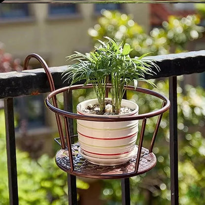 Iron Hanging Flower Basket – Balcony & Fence Plant Holder