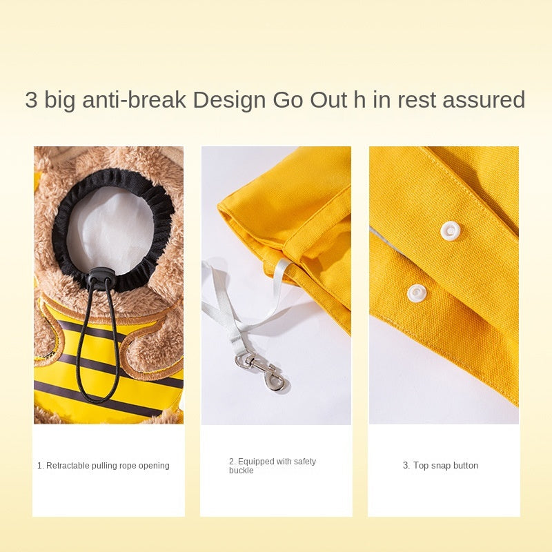Portable Breathable  Little Bee Design Cat & Dog Carrier Pets Bags - Alvioni