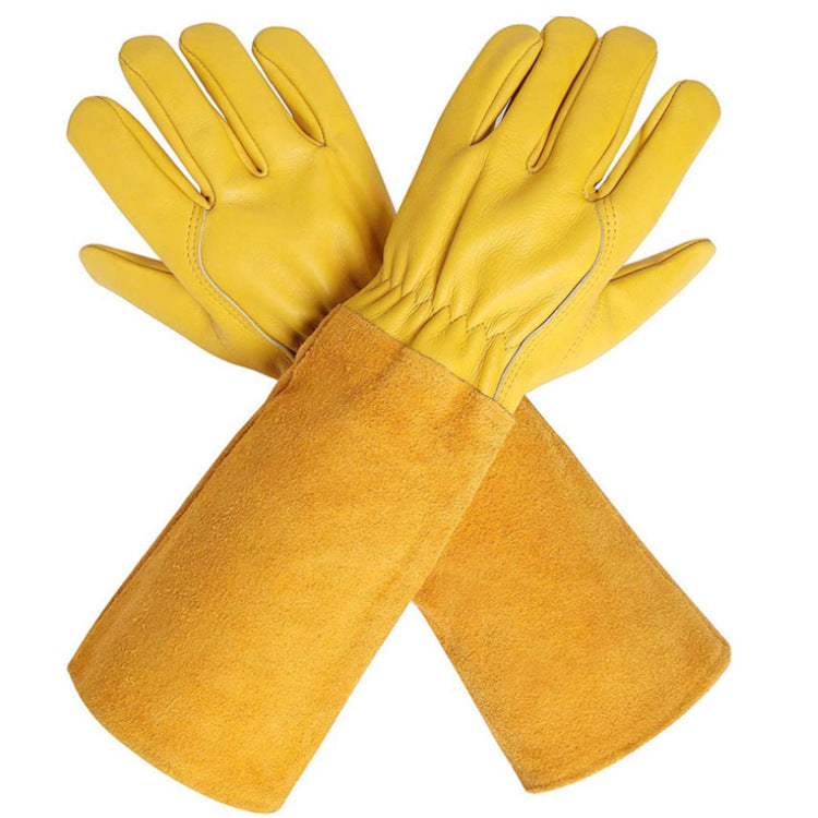 Sheepskin Long Gloves Gardening Tool Gloves