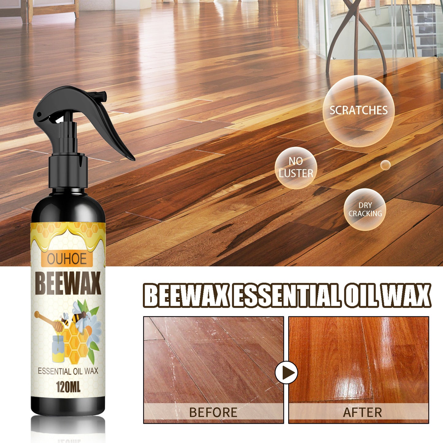 Furniture Beeswax Spray Anti-chapping Scratch Renovation - Alvioni