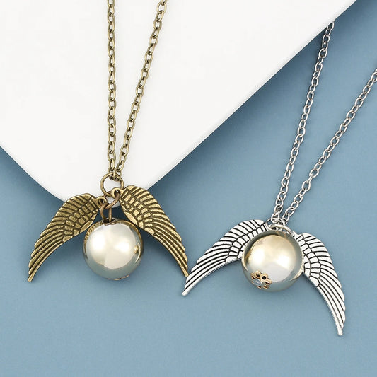 Harry Potter Golden Snitch Necklace  Metal DIY Pendant