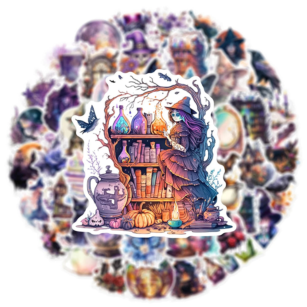 Art Gothic Magic Witch Aesthetic Cartoon Stickers