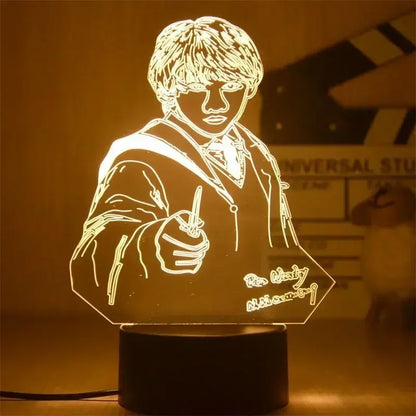 Harrys Pottered Toys 3D Anime  Night Lamp