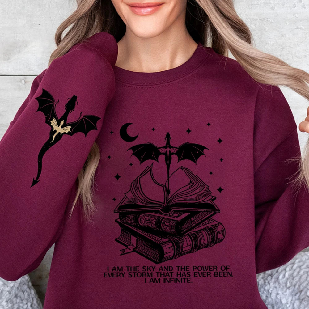 Basgiath War Fourth Wing Sweater  Sleeve Sweatshirts