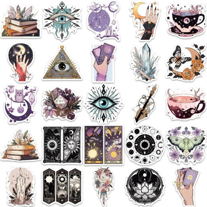 Pack Cartoon Witch Magic Waterproof Sticker