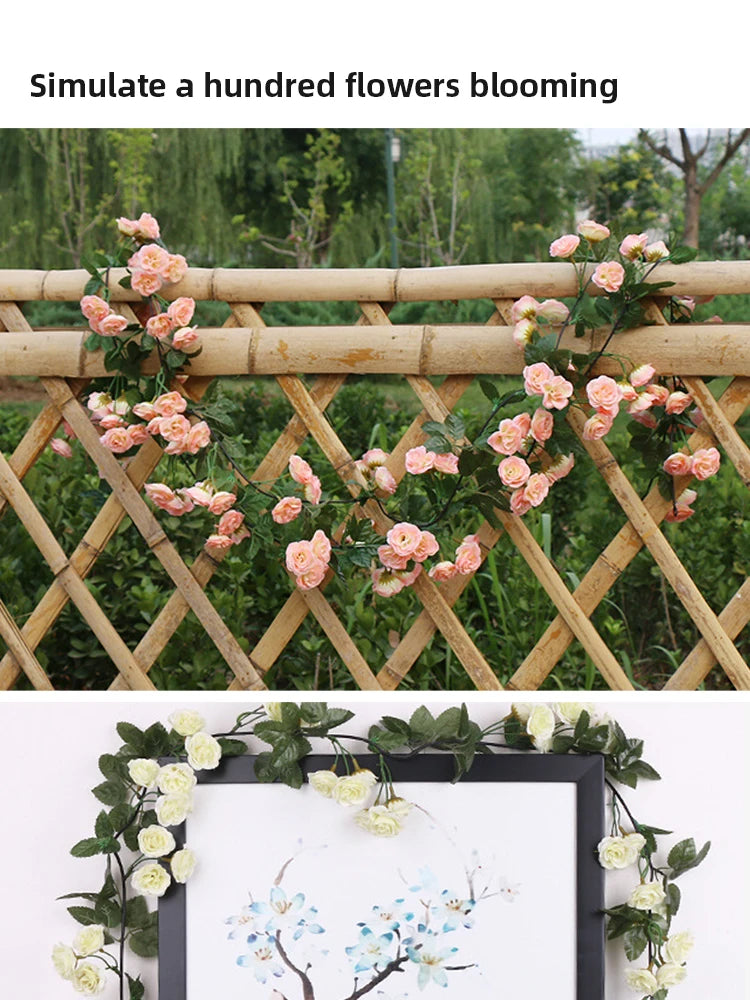 Rose Artificial Flower Vine For Wedding Silk Artificial Rose