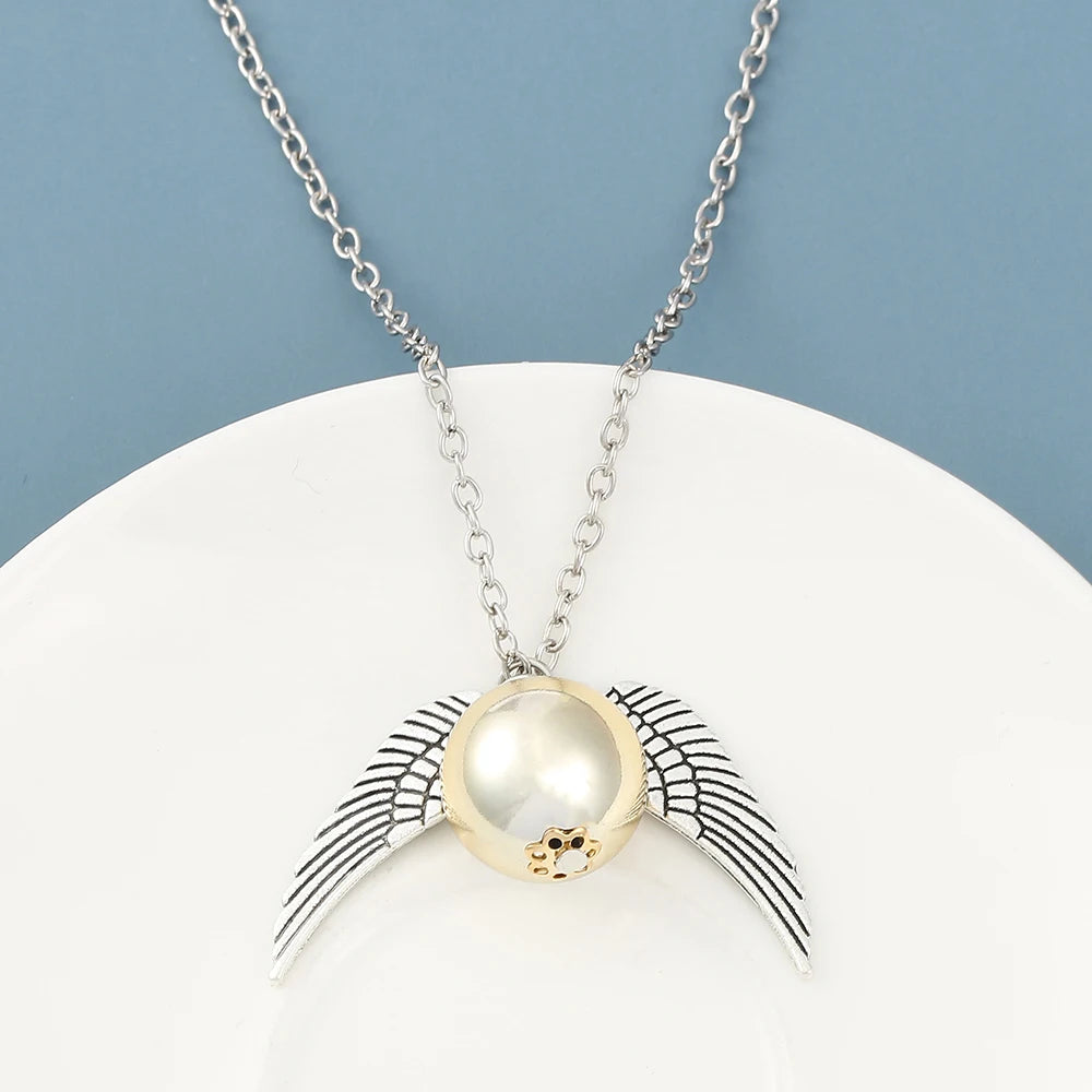 Harry Potter Golden Snitch Necklace  Metal DIY Pendant