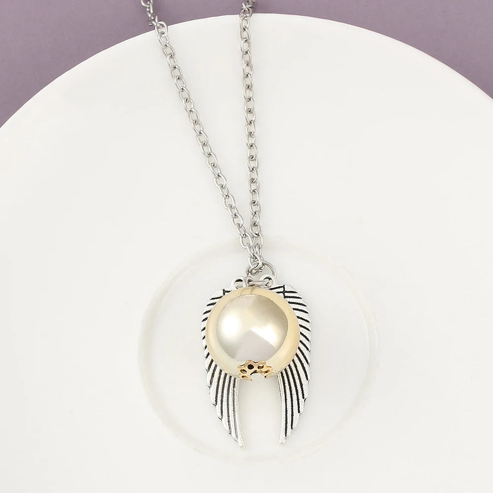 Harry Potter Golden Snitch Necklace  Metal DIY Pendant
