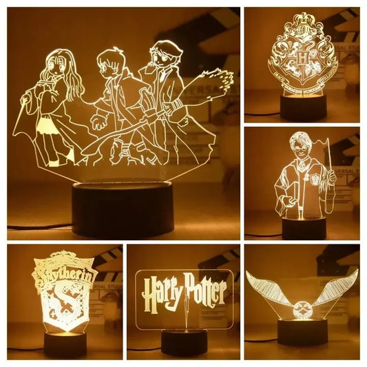 Harrys Pottered Toys 3D Anime  Night Lamp