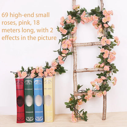 Rose Artificial Flower Vine For Wedding Silk Artificial Rose