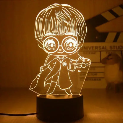 Harrys Pottered Toys 3D Anime  Night Lamp