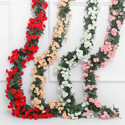 Rose Artificial Flower Vine For Wedding Silk Artificial Rose