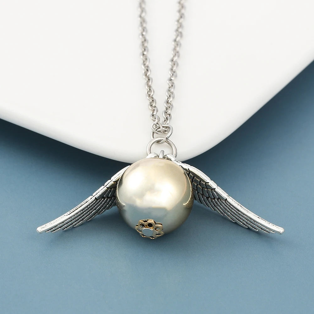 Harry Potter Golden Snitch Necklace  Metal DIY Pendant