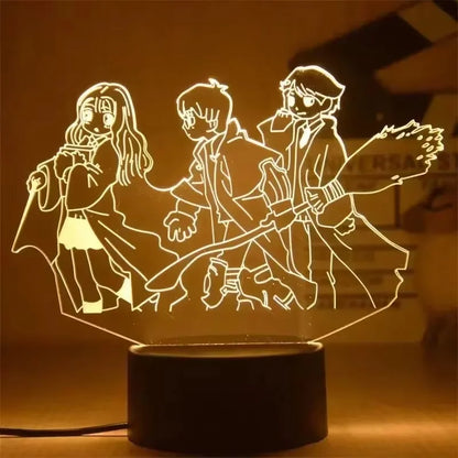 Harrys Pottered Toys 3D Anime  Night Lamp