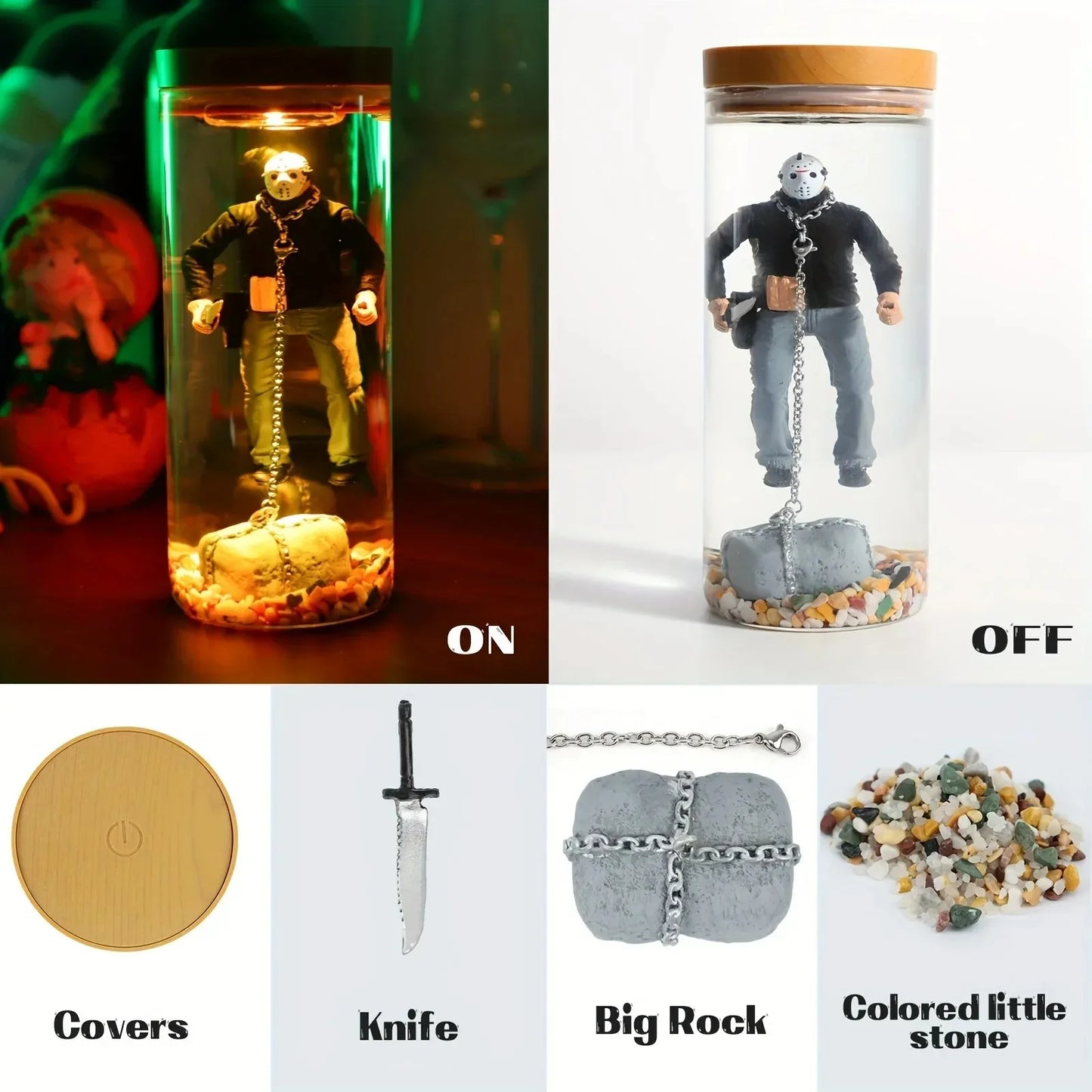 Jason Voorhees Friday 13th  Water Lantern Horror Decoration