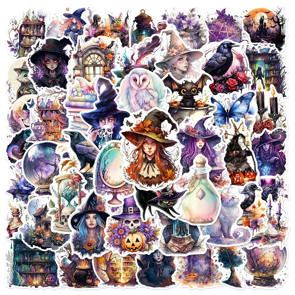 Art Gothic Magic Witch Aesthetic Cartoon Stickers