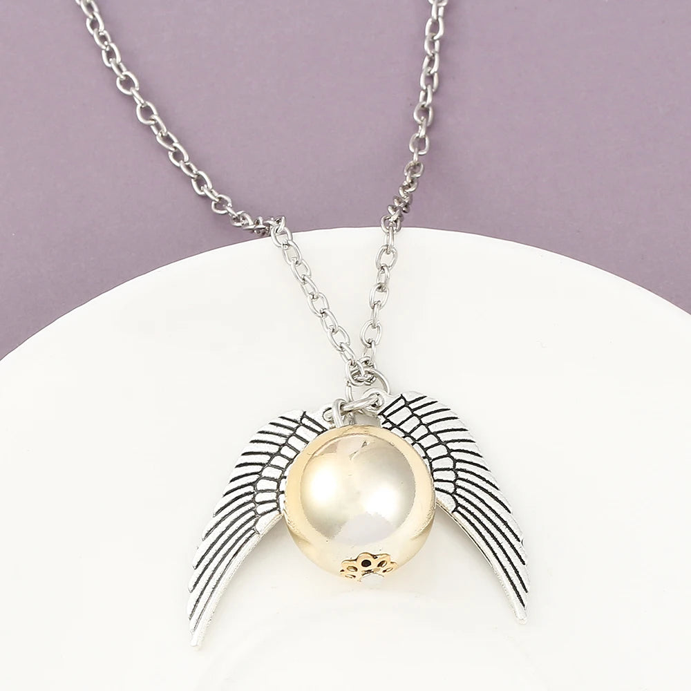 Harry Potter Golden Snitch Necklace  Metal DIY Pendant