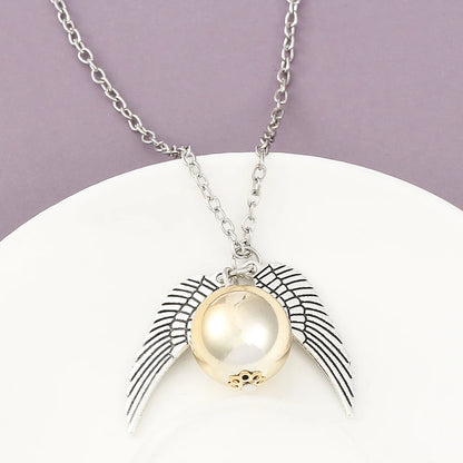 Harry Potter Golden Snitch Necklace  Metal DIY Pendant