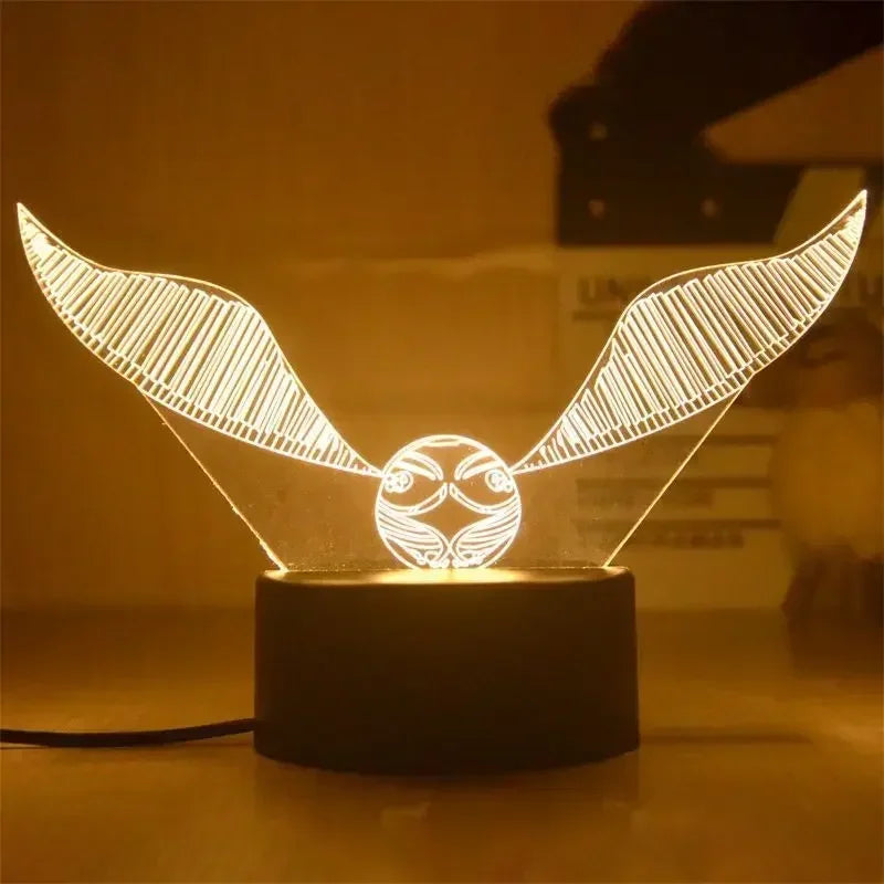 Harrys Pottered Toys 3D Anime  Night Lamp