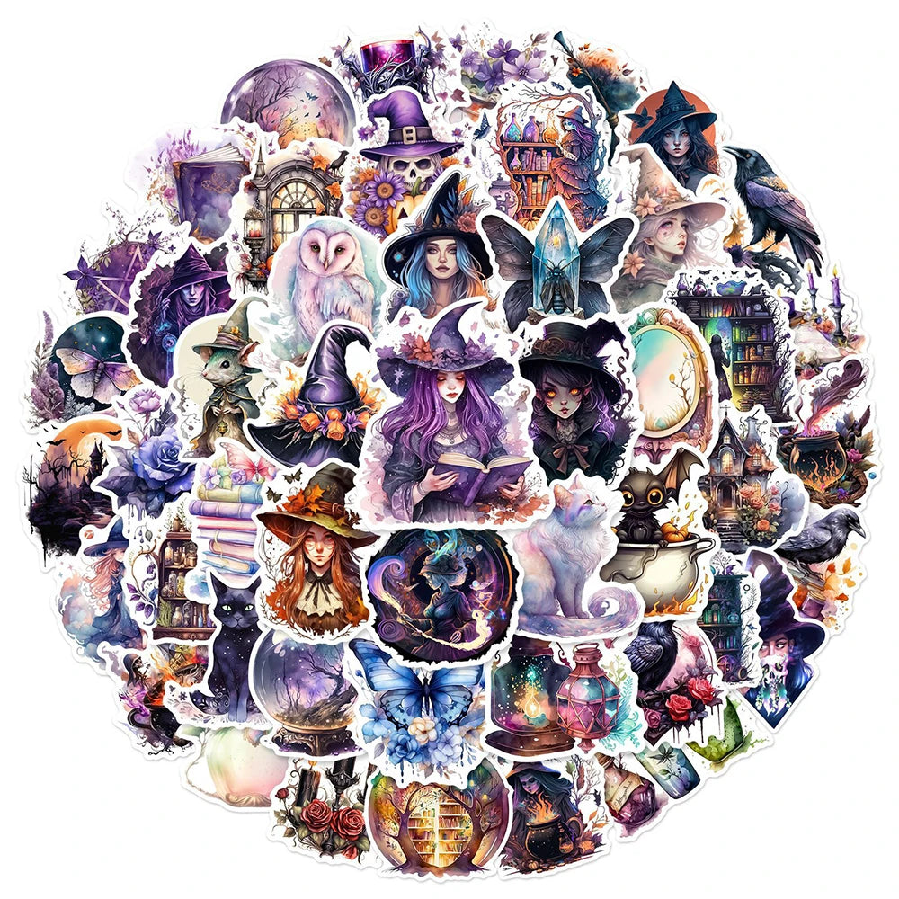 Art Gothic Magic Witch Aesthetic Cartoon Stickers